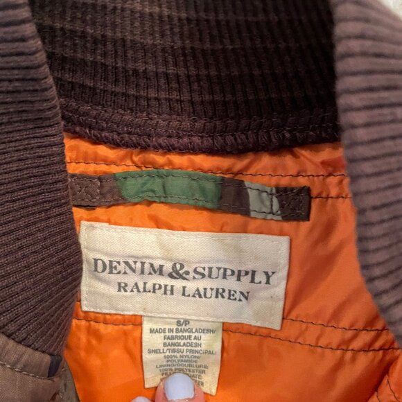 Denim & Supply Ralph Lauren Camo Distressed American Flag Quilted Vest - Picture 9 of 15